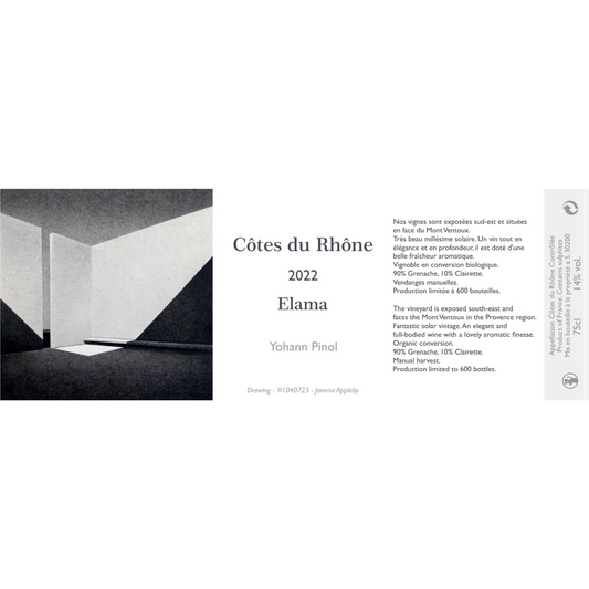 2022 'Elama' Cotes Du Rhone, Yohann Pinol