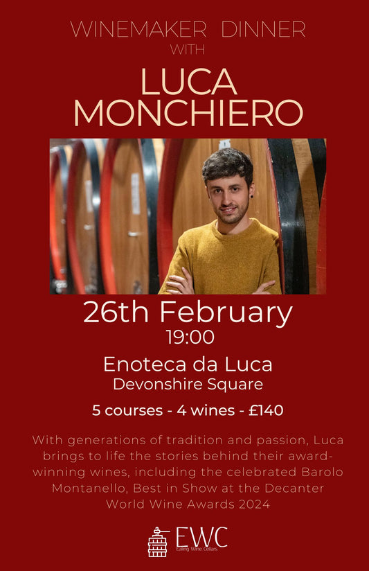 Exclusive wine dinner with Luca Monchiero - 26 Feb